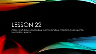 Enrich Your Vocabulary with Lesson 22 Words - Aspire, Exult, Gaunt, Impending, and More