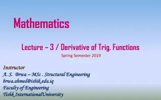 Derivative of Trigonometric Functions: Examples and Rules