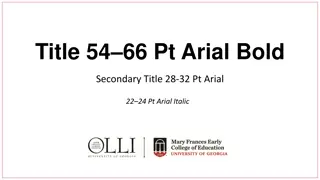 Creative Title Design with Arial Bold Font
