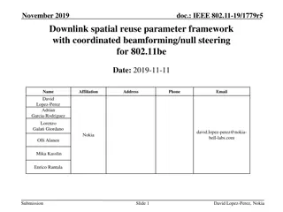 Spatial Reuse Parameter Framework for Coordinated Beamforming in IEEE 802.11be