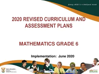 Revised Mathematics Curriculum and Assessment Plans for Grade 6