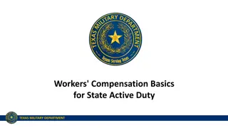 Workers' Compensation Guidelines for State Active Duty: Texas Military Department