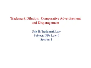 Understanding Trademark Dilution and Comparative Advertisement in Trademark Law