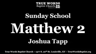 Sunday School Lesson on Jesus of Nazareth