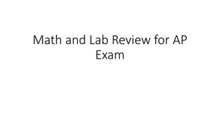 AP Exam Math and Lab Review: Solutions and Data Analysis