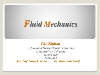Fluid Mechanics - Siphon, Highway, and Transportation Engineering Syllabus