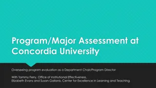 Assessment and Continuous Improvement at Concordia University