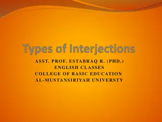 Types of Interjections in English and Their Usage