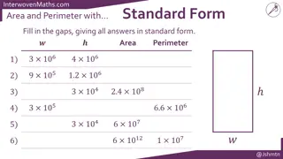 Math Area, Perimeter, and Pythagoras Problems in Standard Form