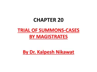 Trial of Summon Cases by Magistrates Explained - Procedure and Conviction