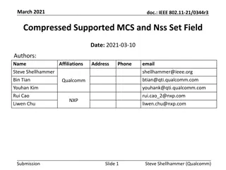 IEEE 802.11-21/0344r3 Compressed Supported MCS and Nss Set Field Overview