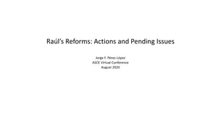 Cuban Economic Reforms: Actions and Timeline