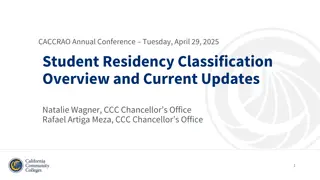 Student Residency Classification Overview and Updates