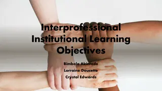 Enhancing Interprofessional Learning Objectives for Healthcare Education