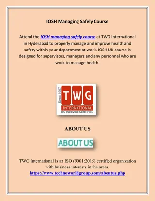 IOSH Course In Hyderabad, technoworldgroup