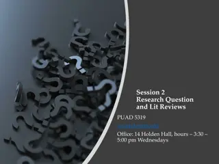 Unlocking Research Questions and Contributions in Public Management