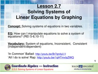 Solving Systems of Linear Equations by Graphing