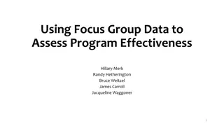 Assessing Program Effectiveness through Focus Group Data