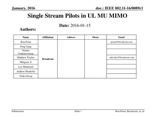 IEEE 802.11-16/0089r1 Single Stream Pilots in UL MU MIMO Study