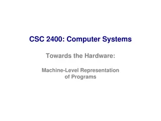 Understanding Computer Systems: Machine-Level Representation of Programs