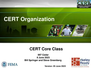 Comprehensive Overview of CERT Basic Training and Incident Command System (ICS)
