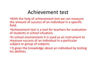 Steps for Constructing an Achievement Test: Planning to Scoring Key