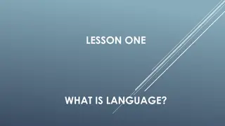 Understanding Language: Definitions, Origins, and Perspectives