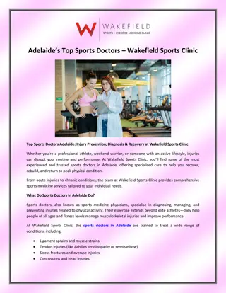 Adelaide’s Top Sports Doctors – Wakefield Sports Clinic