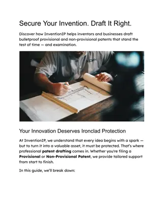 Provisional & Non-Provisional Patent Drafting Guide | InventionIP