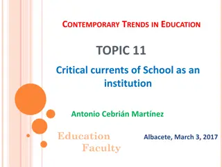 Critical Currents of School as an Institution: Neo-Marxist Critiques and Social Movements