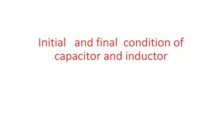 Understanding Initial and Final Conditions of Capacitor and Inductor in Electric Networks