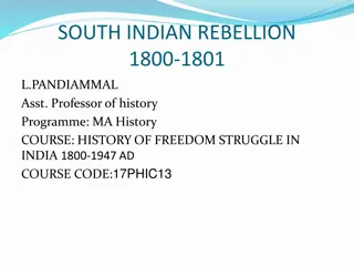 South Indian Rebellion 1800-1801: Role of French Revolutionaries and Oppressive Taxations