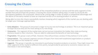 Strategies for Crossing the Chasm and Targeting Market Segments