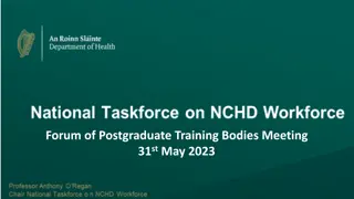 National Taskforce on NCHD Workforce - Improving the Training Environment