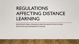 Regulations Impacting Distance Learning in Legal Education
