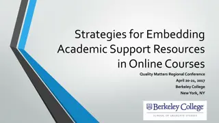 Strategies for Embedding Academic Support Resources in Online Courses