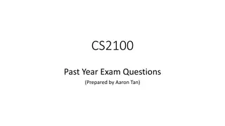 CS2100 Exam Questions Analysis and Cache Mapping Scenarios