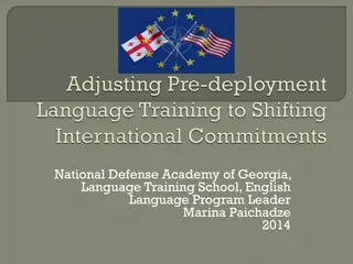 National Defense Academy of Georgia Language Training Program Overview