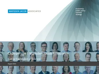 Chairperson Position at Marsden Jacob Associates - Call for Expression of Interest August 2021