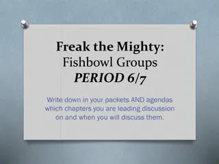 Freak the Mighty Fishbowl Groups Discussion Schedule