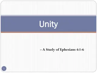 Study of Ephesians 4:1-6 & Unity in Scripture
