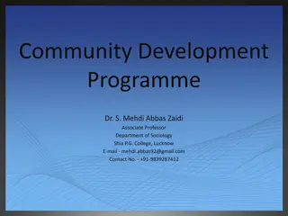 Exploring the Community Development Programme by Dr. S. Mehdi Abbas Zaidi