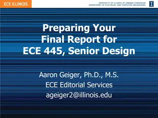 Senior Design Report Guide for ECE 445 Final Project