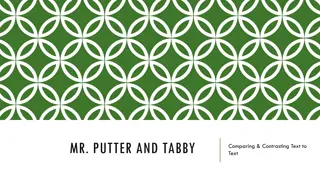 Comparing and Contrasting Mr. Putter and Tabby Texts by Cynthia Rylant