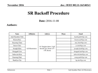 IEEE 802.11-16/1403r1 Authors and Affiliations November 2016