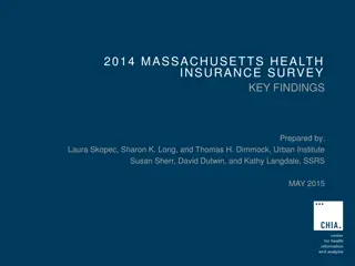 Massachusetts Health Insurance Survey 2014 Key Findings