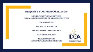 Indiana Department of Administration Request for Proposal 20-019 Multi-Functional Devices