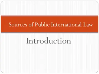 Understanding Sources of Public International Law