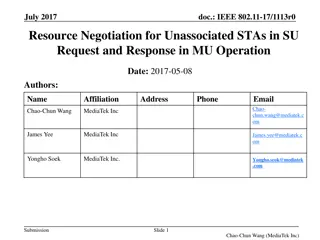 IEEE 802.11-17 Resource Negotiation for Unassociated STAs
