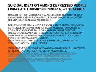 Suicidal Ideation Among People with HIV/AIDS in Nigeria